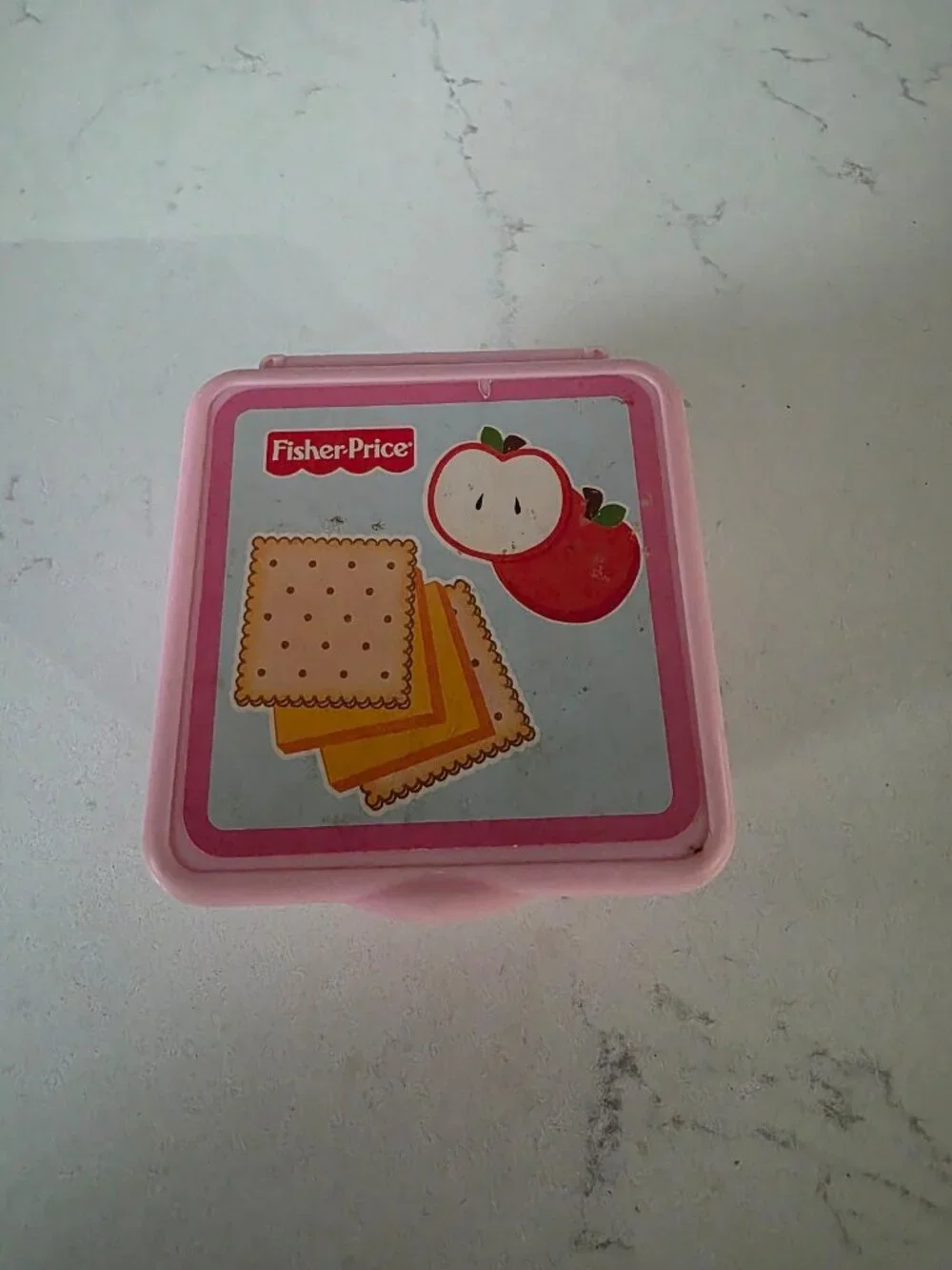 VTG Very Rare Fisher Price Fun with Food Toy Play Food Cheese Cracker Box Lid
